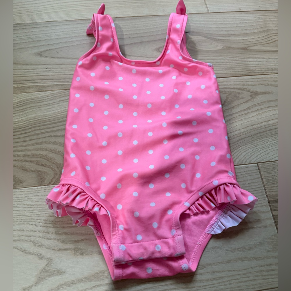 Baby Gap Bathing Suit size 18-24 polka dot pink